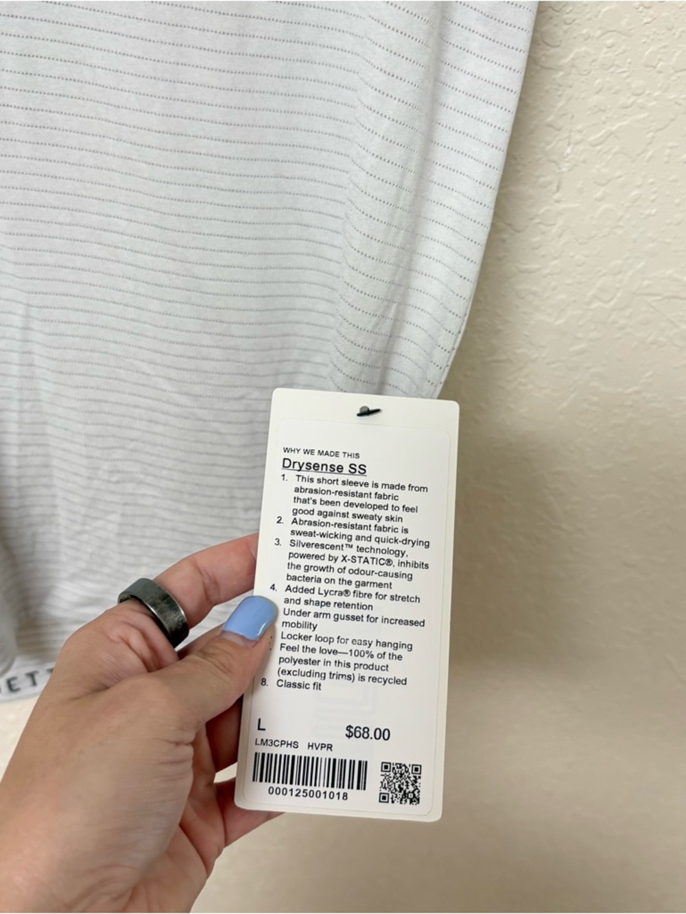 NWT Lululemon Drysense Short Sleeve Shirt Mens S/S Athletic Gym Tee Size L - Picture 3 of 7